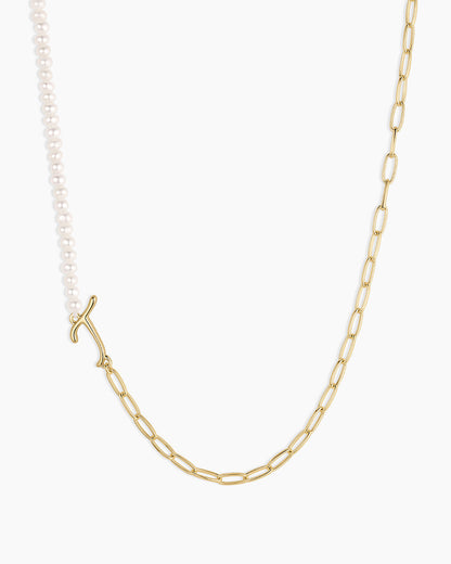 Lou Pearl Alphabet Necklace