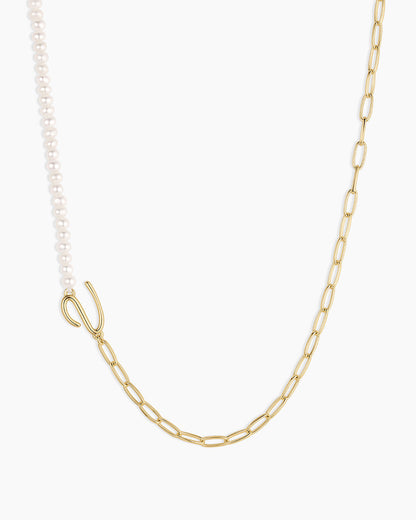 Lou Pearl Alphabet Necklace
