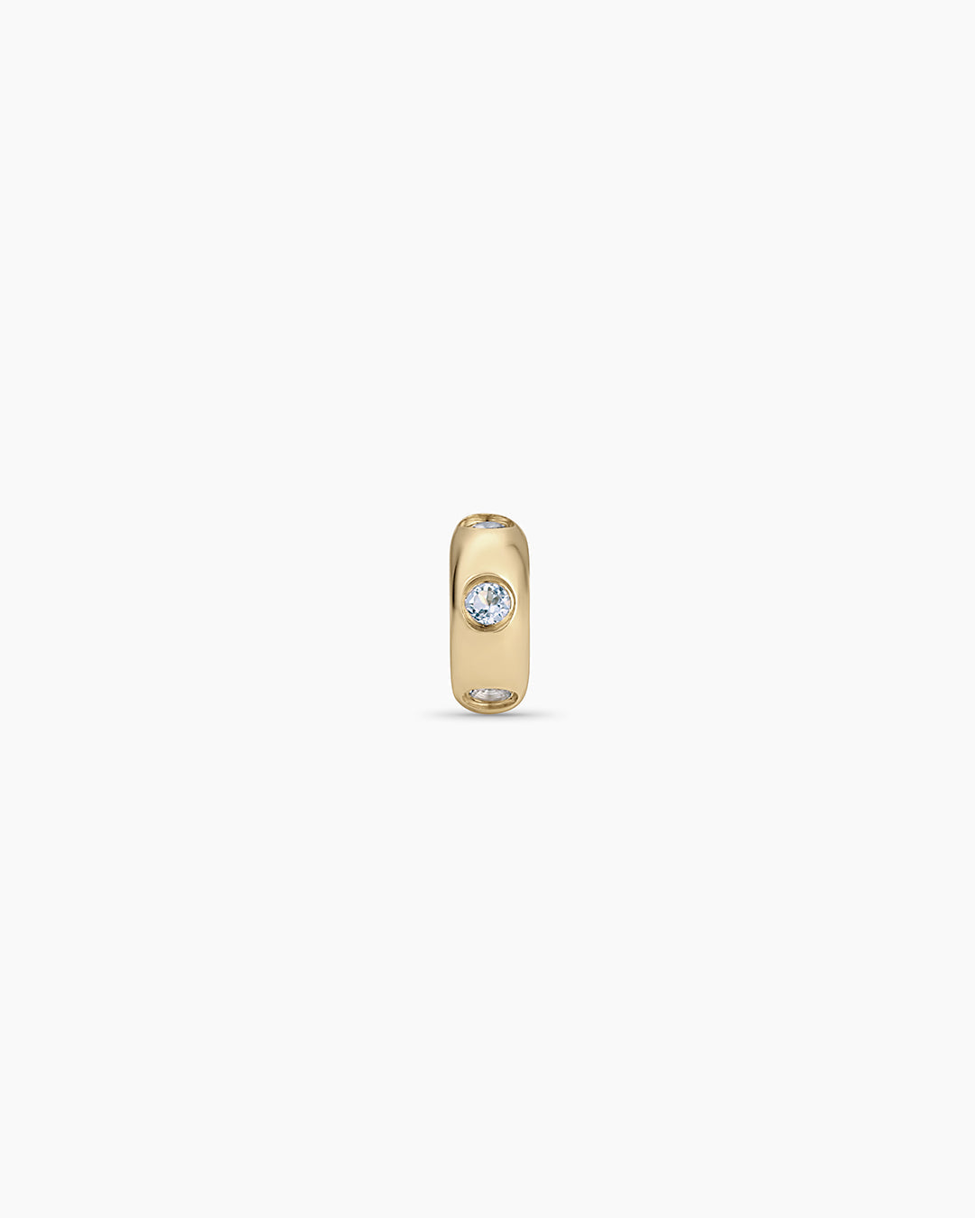 14K Gold Birthstone Halo Charm