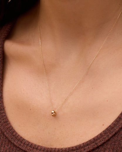 14K Gold Birthstone Halo Charm