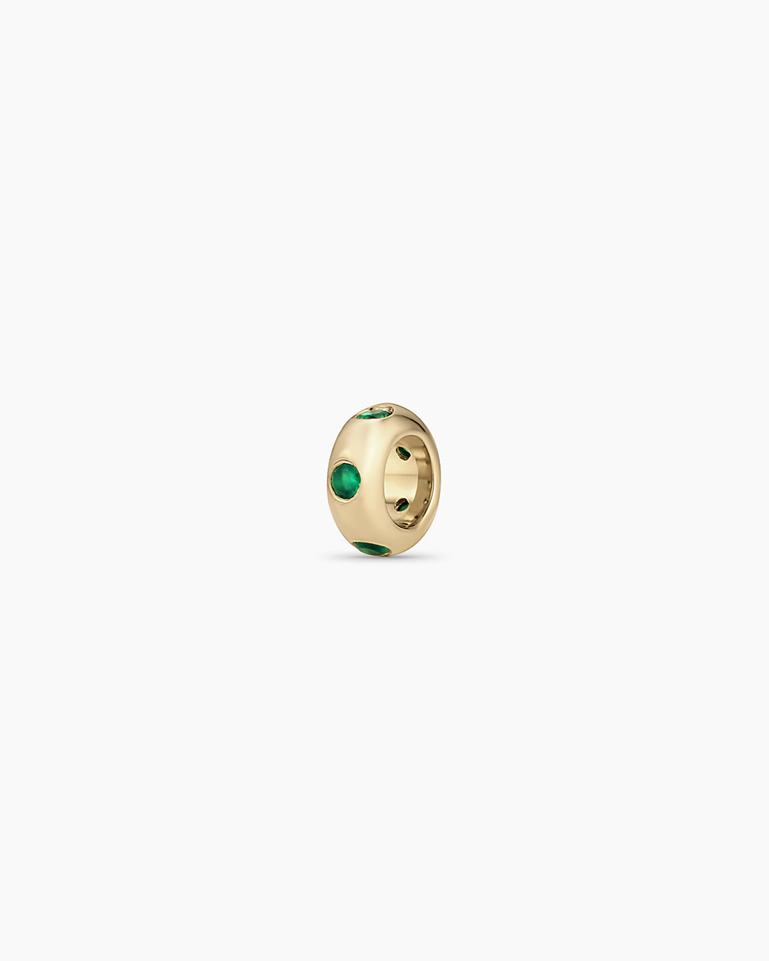 14K Gold Birthstone Halo Charm