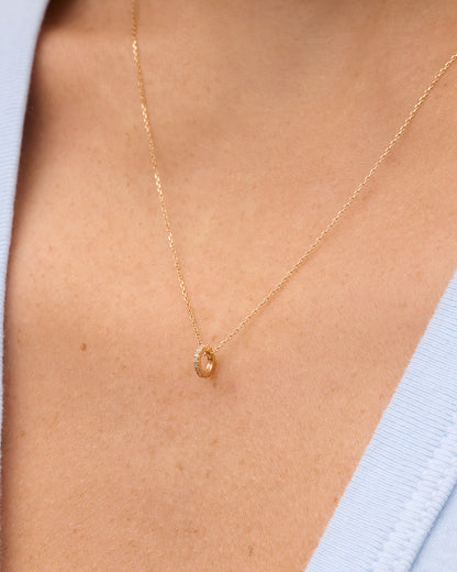 14K Diamond Pavé Halo Charm