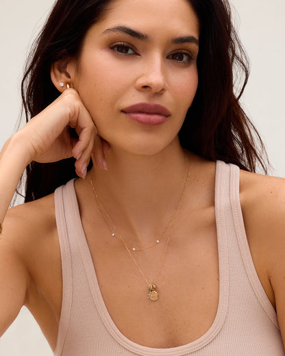 14K Diamond Pavé Halo Charm