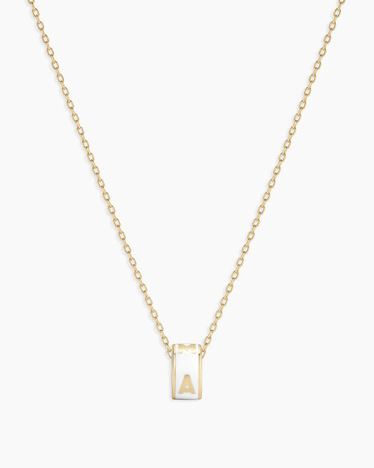 14K Gold Mama Halo Charm Necklace