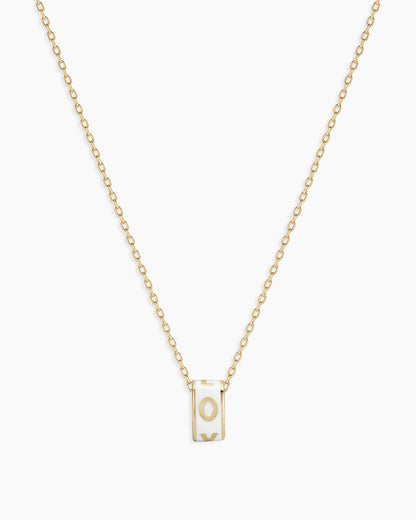 14K Gold Love Halo Charm Necklace