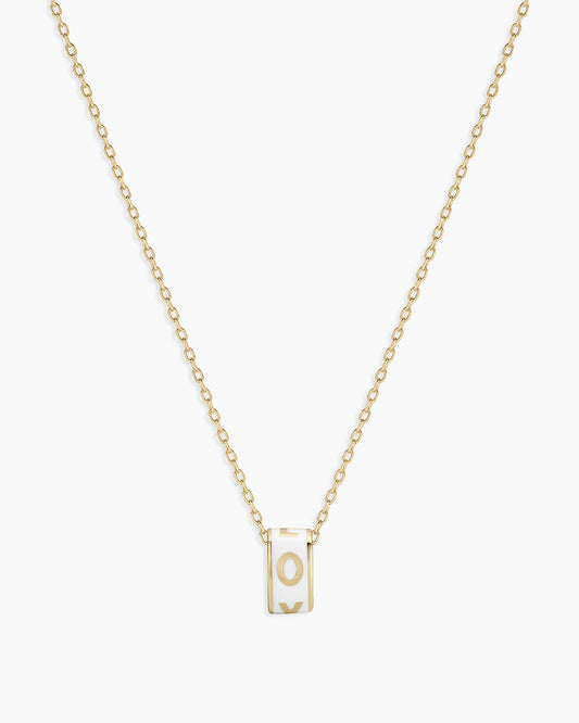 14K Gold Love Halo Charm Necklace