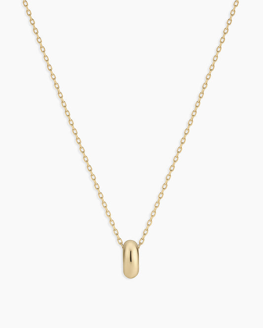 14K Gold Lou Halo Charm Necklace