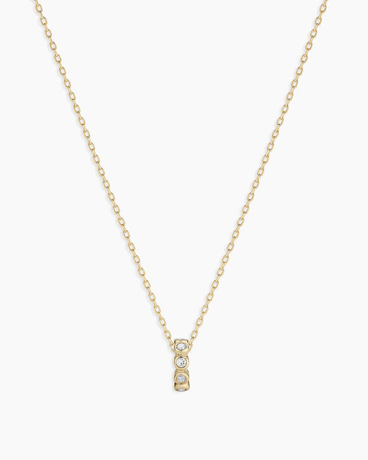14K Classic Diamond Halo Charm Necklace