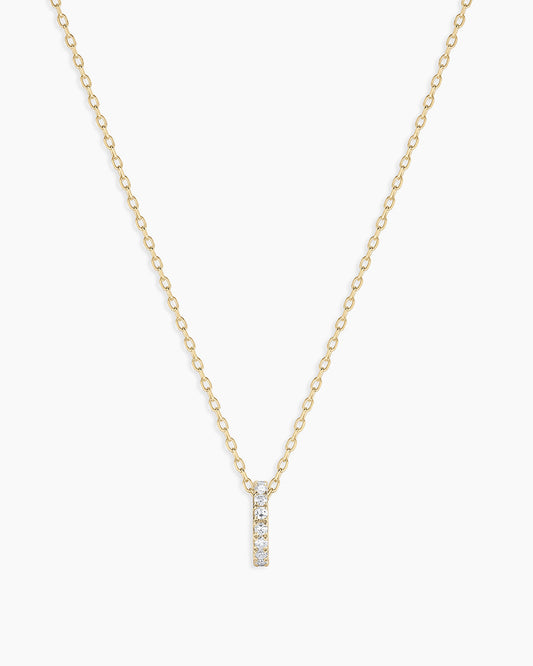 14K Diamond Pavé Halo Charm Necklace
