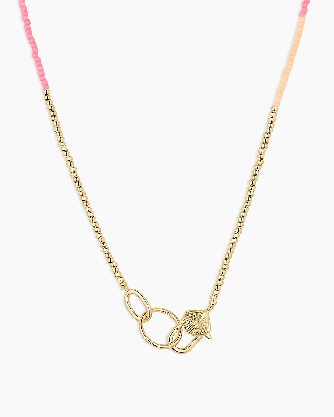 Scallop Padlock Sunset Necklace