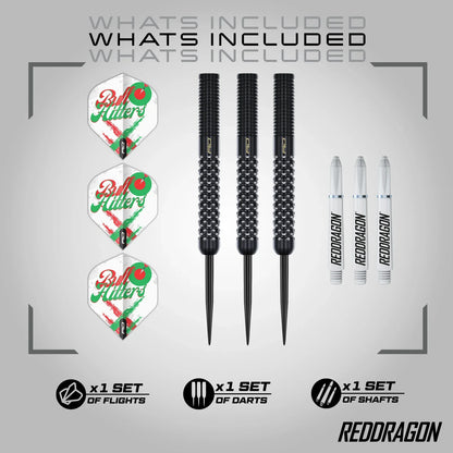 RED DRAGON - BULLHITTERS Darts - BLACK PVD - 90% Tungsten - 23g