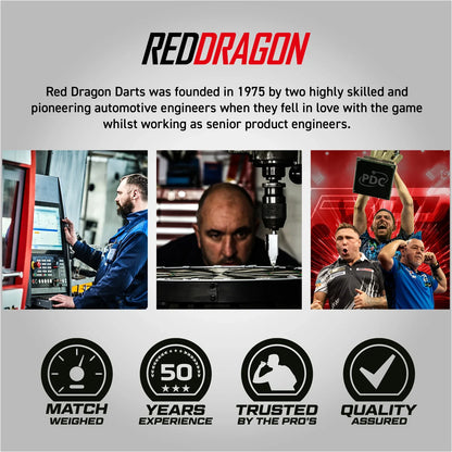 RED DRAGON - BULLHITTERS Darts - BLACK PVD - 90% Tungsten - 23g