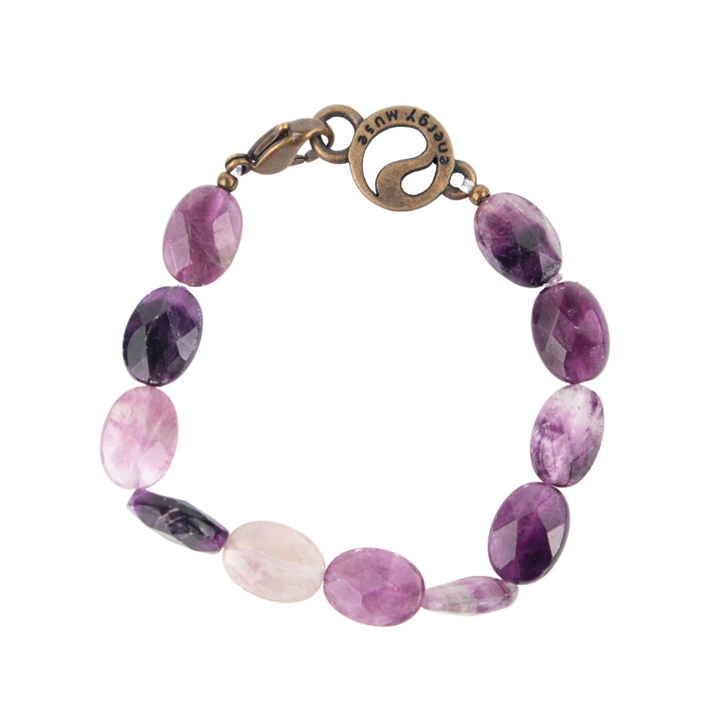 Fluorite Oval Bracelet with Clasp
