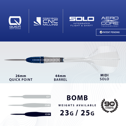 HARROWS - 25g Geo 03 Quick Point Darts - 90% Tungsten