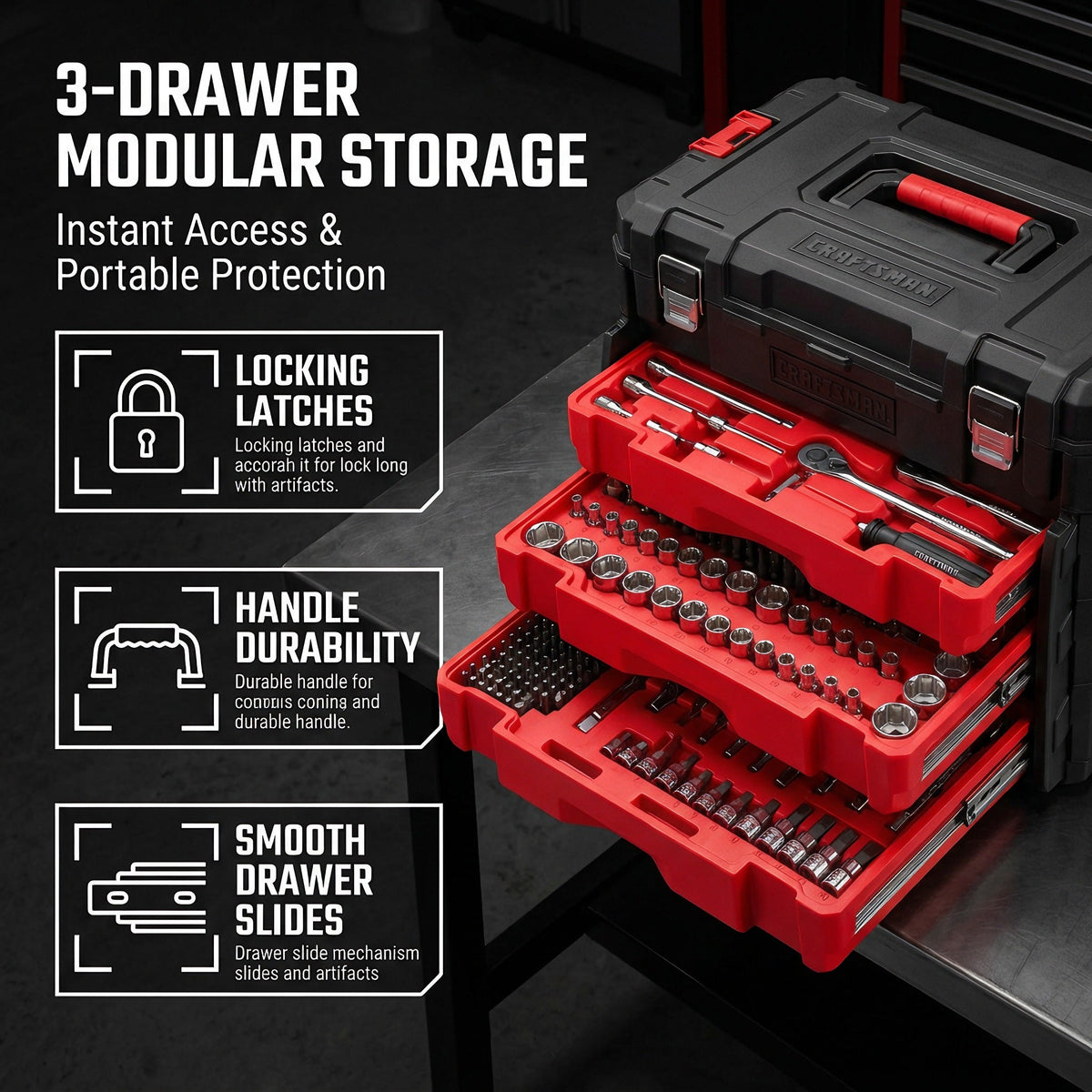 Craftsman 450-Piece Complete Automotive Tool Kit – Heavy-Duty Set for Garage, Auto Repair & DIY Projects