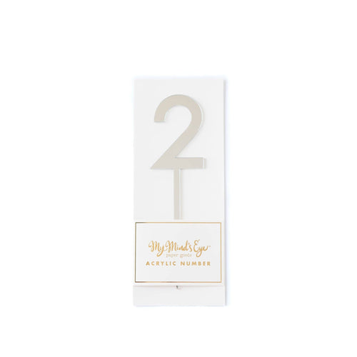 Basic Silver Acrylic Number - 2