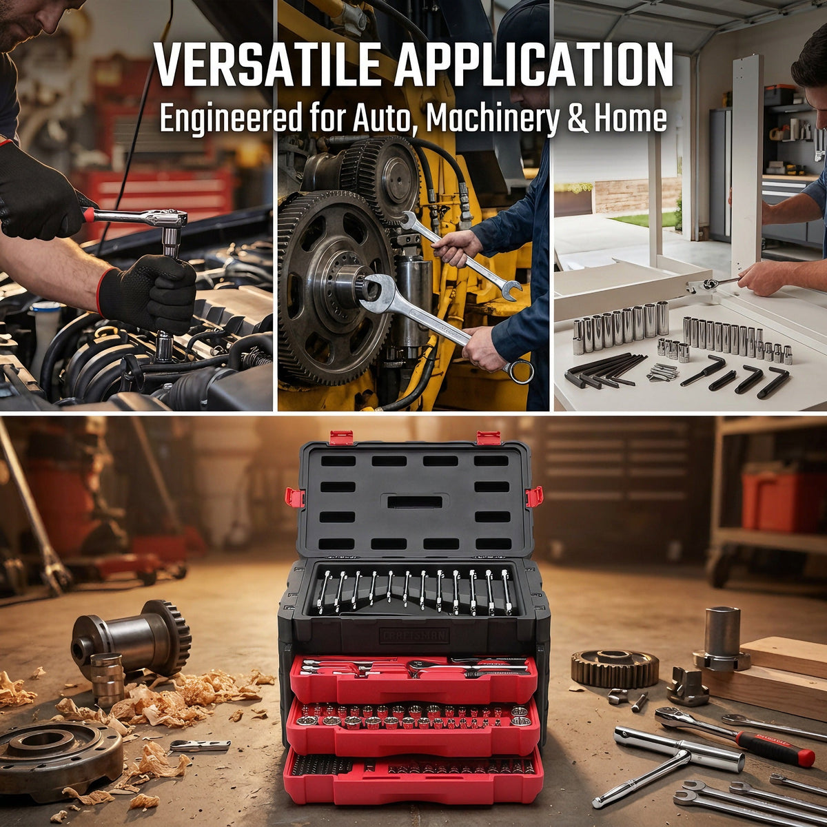Craftsman 450-Piece Complete Automotive Tool Kit – Heavy-Duty Set for Garage, Auto Repair & DIY Projects