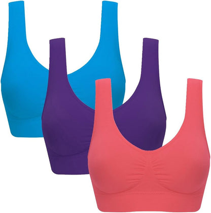 Women's Comfort Workout Sports Bra Low-Impact Activity Sleep Bras