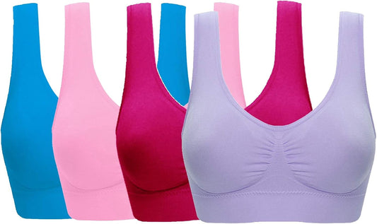 Women's Comfort Workout Sports Bra Low-Impact Activity Sleep Bras