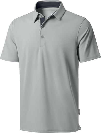 Men's Golf Shirts Dry Fit Moisture Wicking Performance Short Sleeve Collared Polo Shirts for Casual Athletic Business
