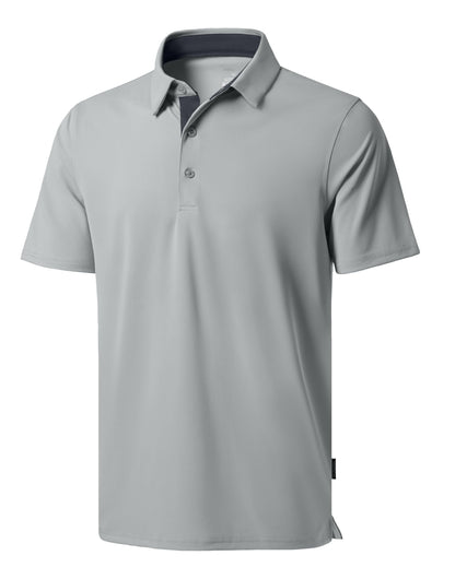 Men's Golf Shirts Dry Fit Moisture Wicking Performance Short Sleeve Collared Polo Shirts for Casual Athletic Business