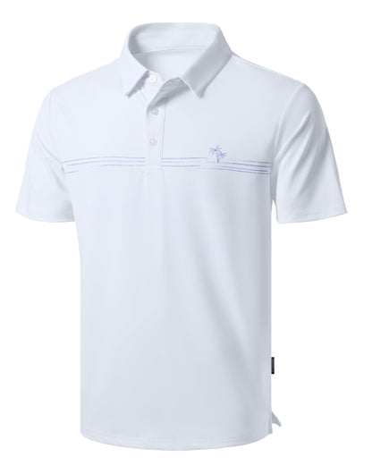 Men's Golf Shirts Dry Fit Moisture Wicking Performance Short Sleeve Collared Polo Shirts for Casual Athletic Business