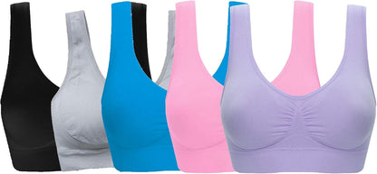 Women's Comfort Workout Sports Bra Low-Impact Activity Sleep Bras