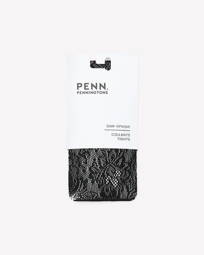 Black Floral Fishnet Fashion Tight