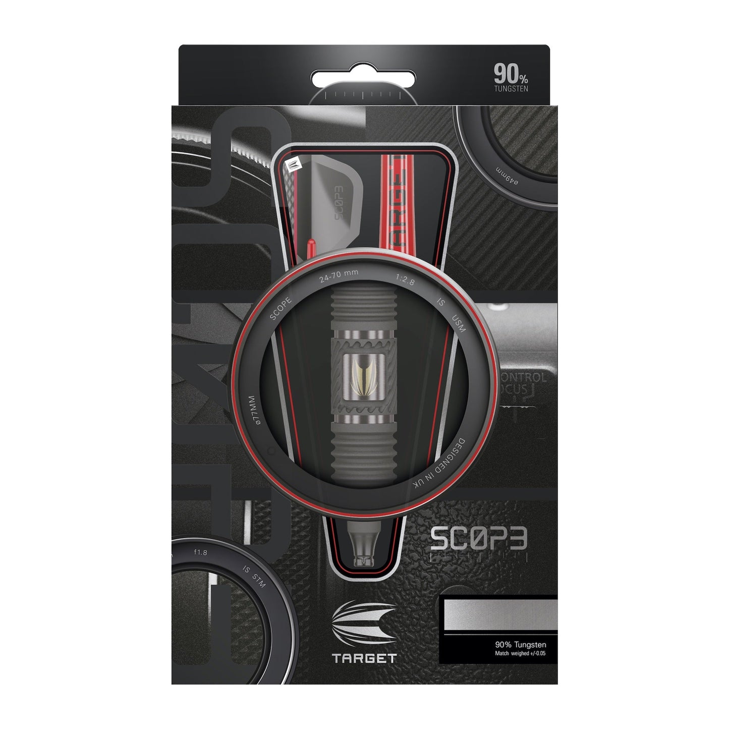 TARGET - Scope SP02 Swiss Point Steel Tip Darts - 90% Tungsten - 24g