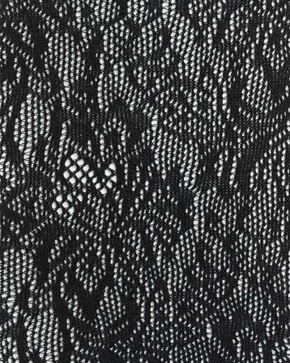 Black Floral Fishnet Fashion Tight