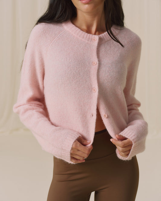 Knit Cardigan - Blush Pink