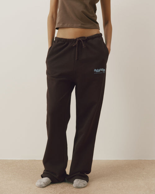 Le Mode De Vie Straight Leg Sweatpants - Coffee Bean/Airy Blue