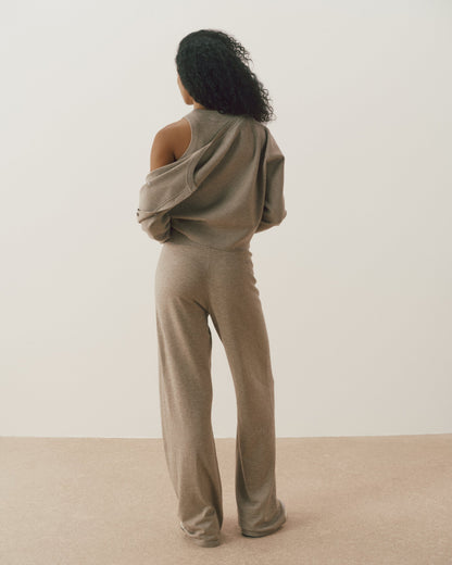 Knit Straight Leg Trousers - Sand