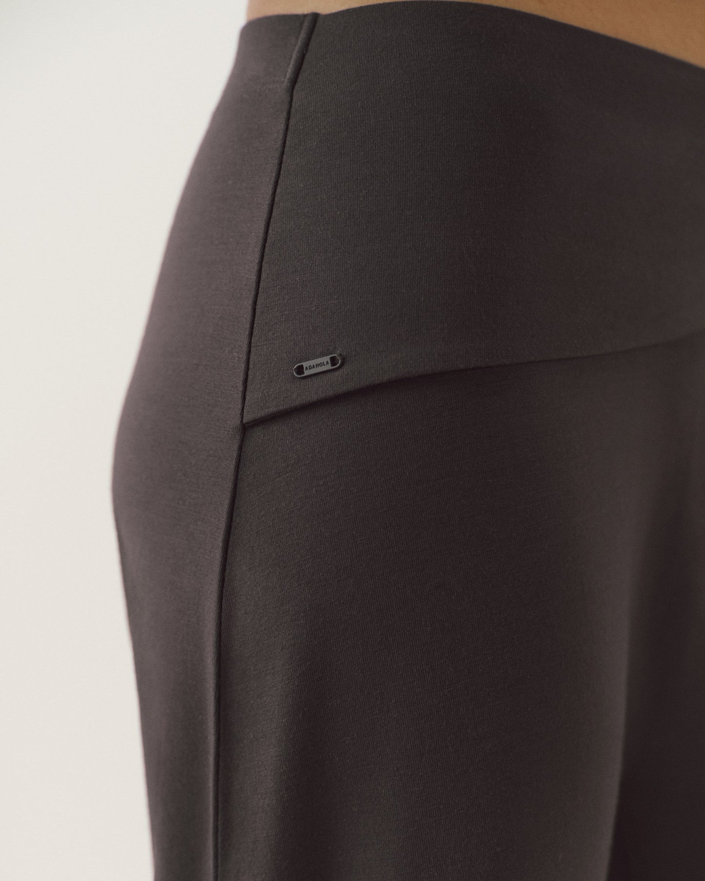 Modal Wrap Tie Waist Pants - Coffee Bean