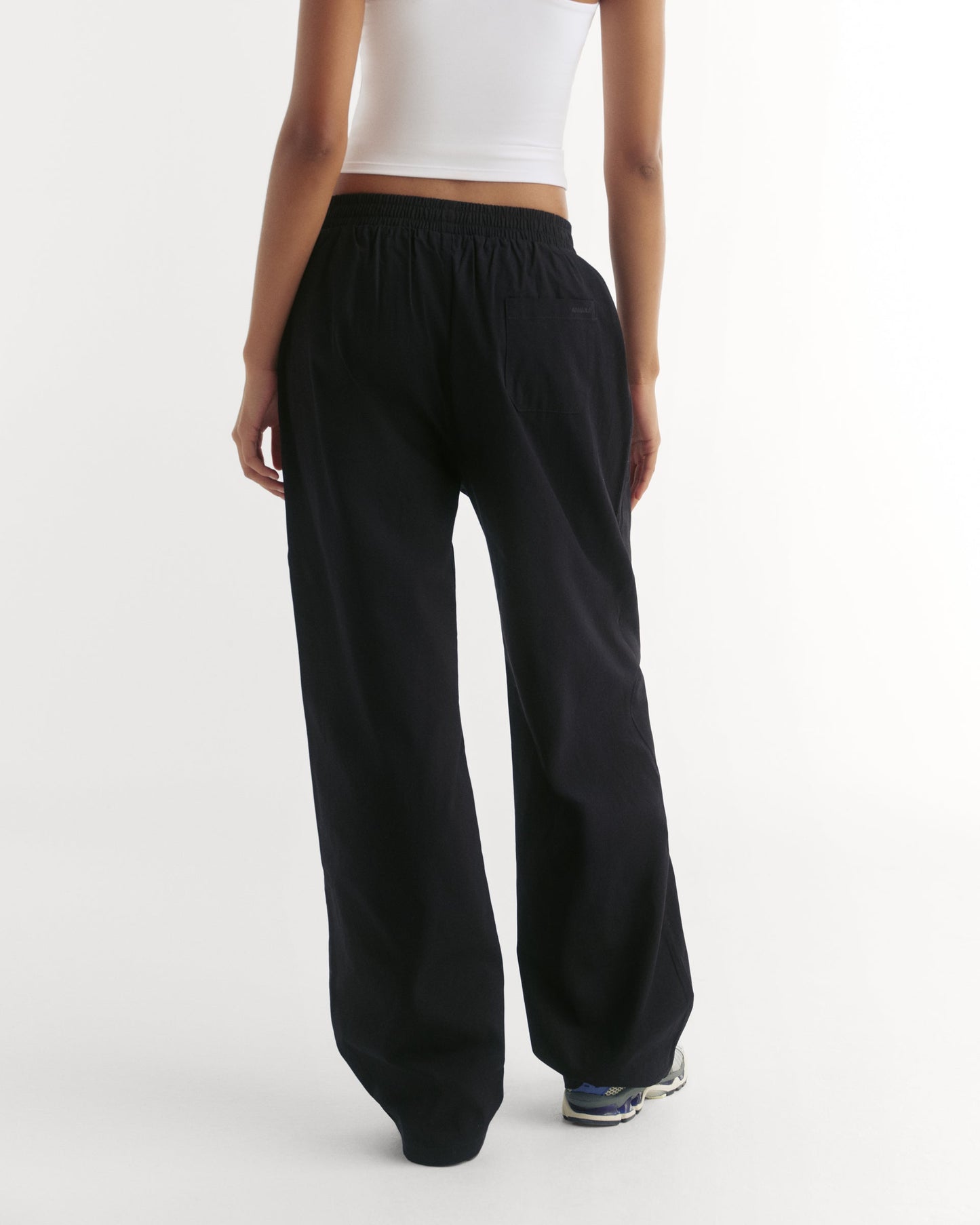 Cotton Pull on Pants - Black
