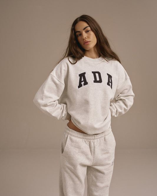 ADA Oversized Sweatshirt - Light Grey Melange