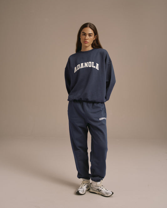 Varsity Sweatpants - Washed Midnight Blue