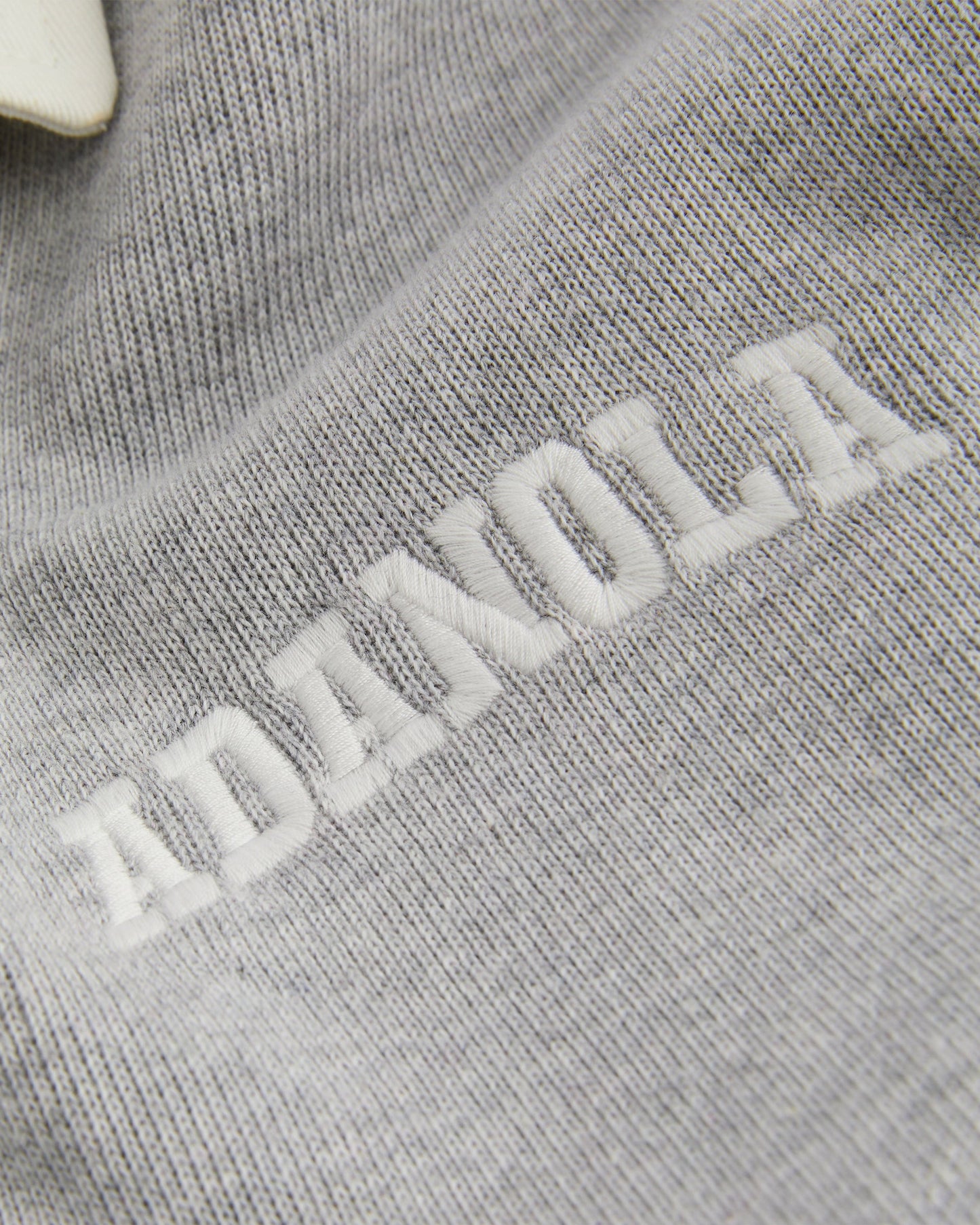 Varsity Oversized Rugby Top - Light Grey Melange/Marshmallow White