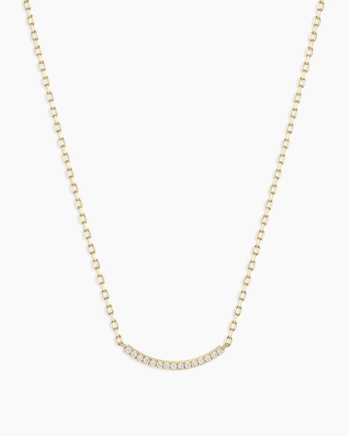 14K Diamond Taner Bar Mini Necklace