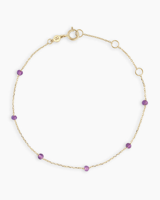 14K Gold Newport Birthstone Bracelet