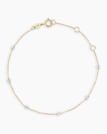 14K Gold Newport Birthstone Bracelet