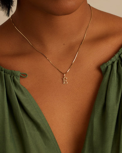 14K Diamond Vintage Alphabet Charm