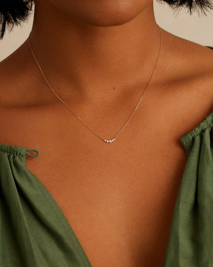 14K Elle Diamond Cluster Necklace