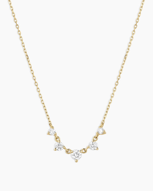 14K Elle Diamond Row Necklace