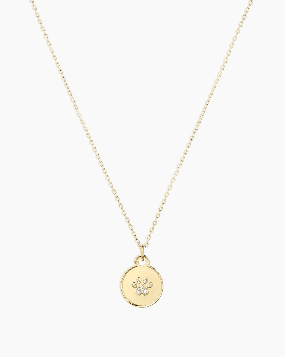 14K Diamond Paw Necklace