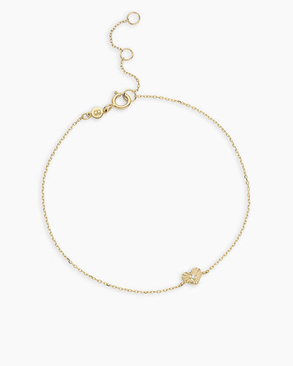 14K Diamond Vintage Heart Bracelet