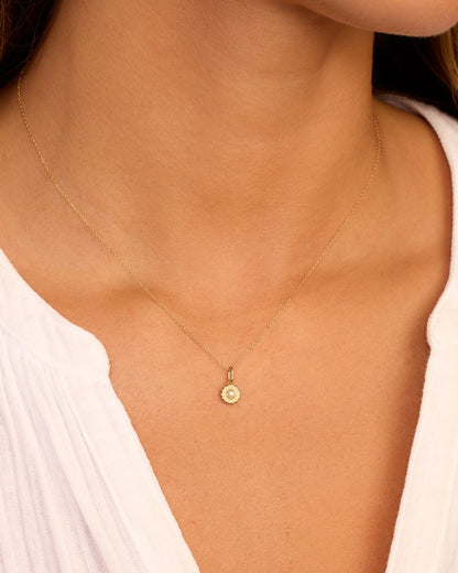 14K Gold Sun Birthstone Charm