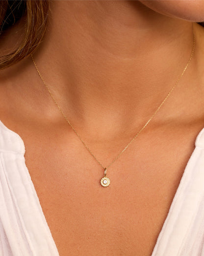 14K Gold Sun Birthstone Charm