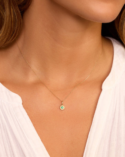 14K Gold Sun Birthstone Charm