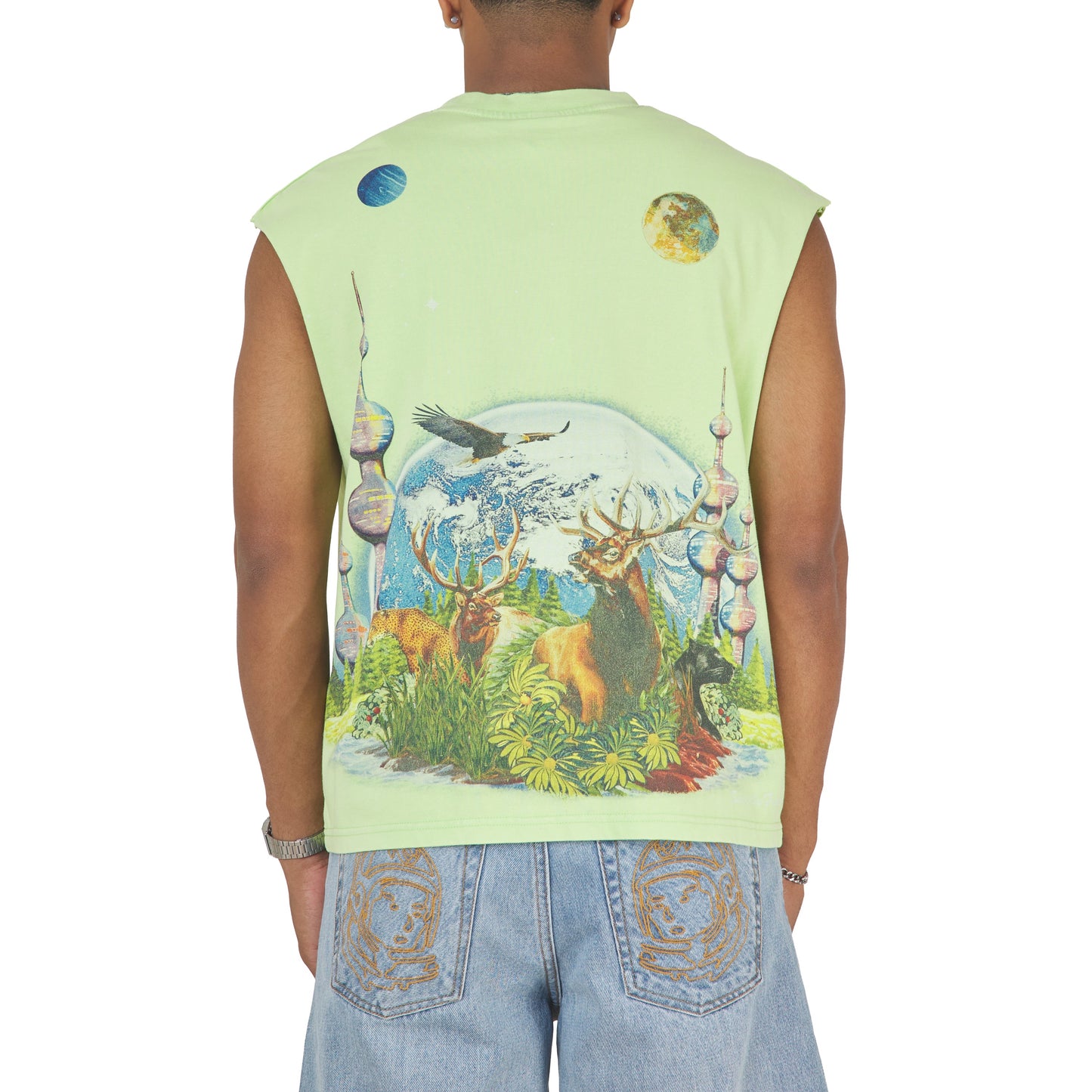 Memories Sleeveless Tee | Jade Lime